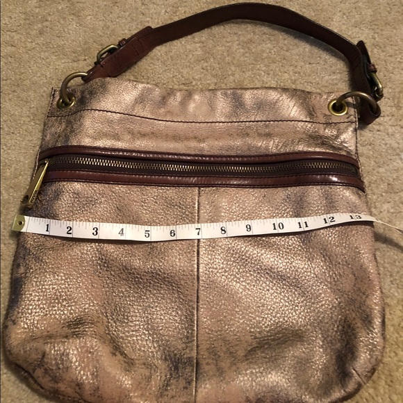 Fossil gold metallic shoulder bag and wallet - Picture 2 of 8